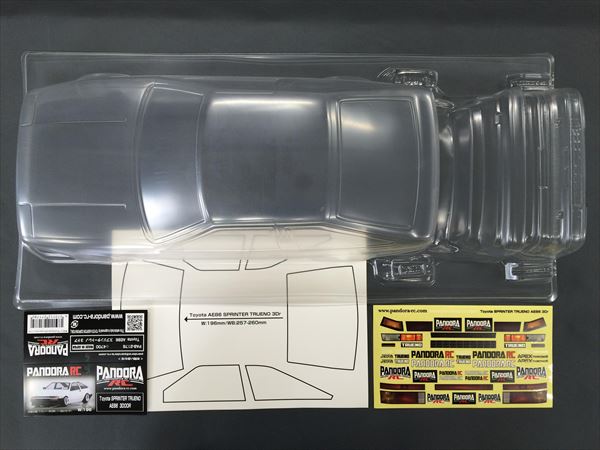 パンドラ PAB-3178 1/10ボディーAE86 スプリンタートレノ 3DR