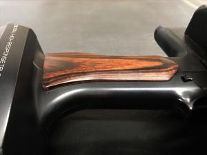 Wood grip for propo SANWA M12/M12S [Smooth / Brown]