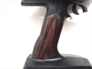 Wood grip for propo SANWA M12/M12S [Smooth / Brown]