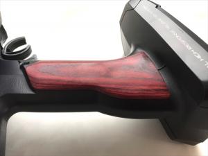 Wood grip for propo SANWA M12/M12S [Smooth / Red]