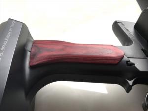 Wood grip for propo SANWA M12/M12S [Smooth / Red]