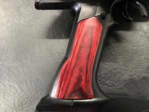 Wood grip for propo SANWA M12/M12S [Smooth / Red]