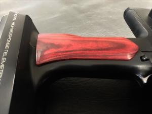 Wood grip for propo SANWA M12/M12S [Smooth / Red]