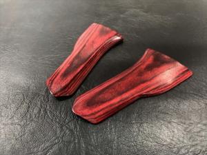 Wood grip for propo SANWA M12/M12S [Smooth / Red]